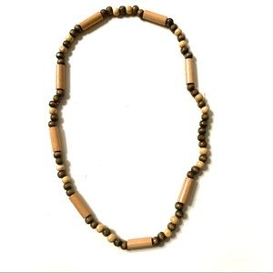 Wood beaded  necklace